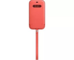 APPLE LEATHER SLEEVE MHYF3ZM/A CASE IPHONE 12 PRO MAX PINK CITRUS ORYGINALNA PLOMBA