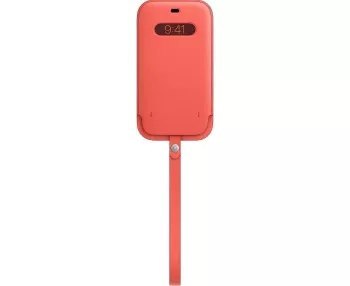 APPLE LEATHER SLEEVE MHYF3ZM/A CASE IPHONE 12 PRO MAX PINK CITRUS ORYGINALNA PLOMBA
