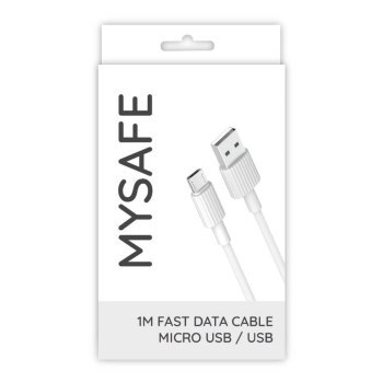 MYSAFE NB KABEL P156 MICRO USB 1M BIAŁY QUICK CHARGE MYSAFE NB KABEL P156 MICRO USB 1M BIAŁY QUICK CHARGE