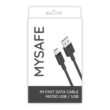 MYSAFE NB KABEL P156 MICRO USB 1M CZARNY QUICK CHARGE MYSAFE NB KABEL P156 MICRO USB 1M CZARNY QUICK CHARGE