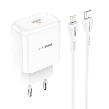 BLUE POWER ŁADOWARKA SIECIOWA BBN3 QC 20W + KABEL LIGHTNING BIAŁY BLUE POWER ŁADOWARKA SIECIOWA BBN3 QC 20W + KABEL LIGHTNING BIAŁY