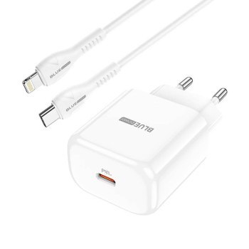 BLUE POWER ŁADOWARKA SIECIOWA BBN3 QC 20W + KABEL LIGHTNING BIAŁY BLUE POWER ŁADOWARKA SIECIOWA BBN3 QC 20W + KABEL LIGHTNING BIAŁY