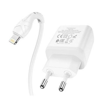 BLUE POWER ŁADOWARKA SIECIOWA BCN5 PD20W+QC3.0 KABEL TYPE-C BIAŁY BLUE POWER ŁADOWARKA SIECIOWA BCN5 PD20W+QC3.0 KABEL TYPE-C BIAŁY