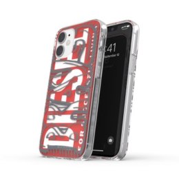 DIESEL SNAP CASE CLEAR IPHONE 12 MINI CZERWONY