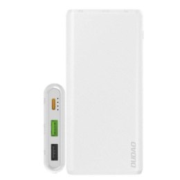 DUDAO POWERBANK 2XUSB / 1XUSB TYP-C 10000MAH 18W BIAŁY