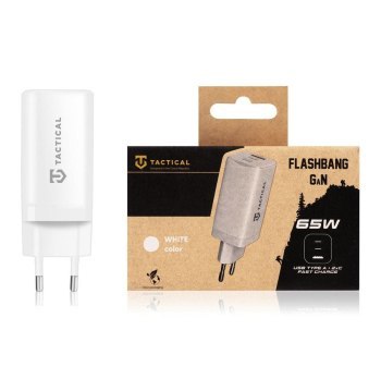 Ładowarka sieciowa Tactical FlashBang GaN 65W White Ładowarka sieciowa Tactical FlashBang GaN 65W White