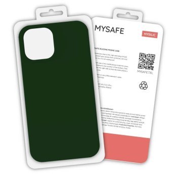 MYSAFE ETUI SILIKONOWE IPHONE 13 MINI CIEMNOZIELONY PUDEŁKO MYSAFE ETUI SILIKONOWE IPHONE 13 MINI CIEMNOZIELONY PUDEŁKO