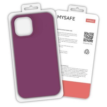 MYSAFE ETUI SILIKONOWE IPHONE 13 PRO MAX FIOLET PUDEŁKO MYSAFE ETUI SILIKONOWE IPHONE 13 PRO MAX FIOLET PUDEŁKO