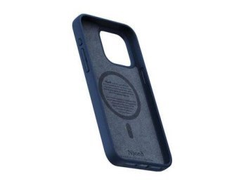 Njord "Salmon Leather MagSafe" Cover for Apple iPhone 14 Plus, blue Njord "Salmon Leather MagSafe" Cover for Apple iPhone 14 Plus, blue