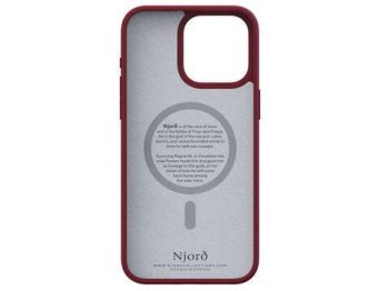 Njord "Suede MagSafe" Cover for Apple iPhone 15 Pro Max, red Njord "Suede MagSafe" Cover for Apple iPhone 15 Pro Max, red