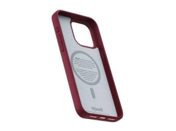 Njord "Suede MagSafe" Cover for Apple iPhone 15 Pro Max, red Njord "Suede MagSafe" Cover for Apple iPhone 15 Pro Max, red