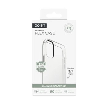 XQISIT NP Flex Case Anti Bac, RECYCLED for Galaxy S24 clear XQISIT NP Flex Case Anti Bac, RECYCLED for Galaxy S24 clear