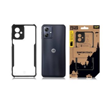 Tactical Quantum Stealth Cover for Motorola G54 5G/Power Edition Clear/Black Tactical Quantum Stealth Cover for Motorola G54 5G/Power Edition Clear/Black