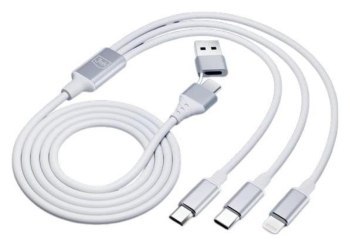 3mk Hyper Cable 3w1 USB-A/C do USB-C/microUSB/Lightning 1.5m biały 3mk Hyper Cable 3w1 USB-A/C do USB-C/microUSB/Lightning 1.5m biały