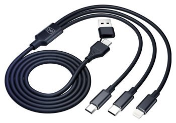 3mk Hyper Cable 3w1 USB-A/C do USB-C/microUSB/Lightning 1.5m czarny 3mk Hyper Cable 3w1 USB-A/C do USB-C/microUSB/Lightning 1.5m czarny