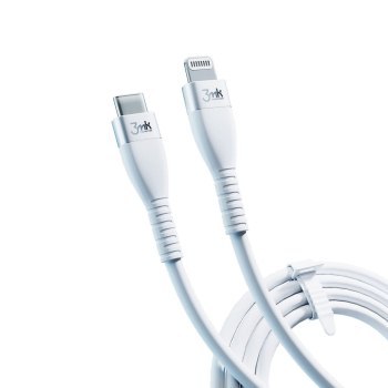 3mk Lightning 1.0m 20W 3A biały 3mk Lightning 1.0m 20W 3A biały