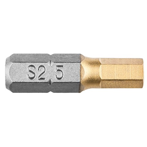 Końcówki wkrętakowe HEX5.0 x 25 mm, 2 szt. Końcówki wkrętakowe HEX5.0 x 25 mm, 2 szt.