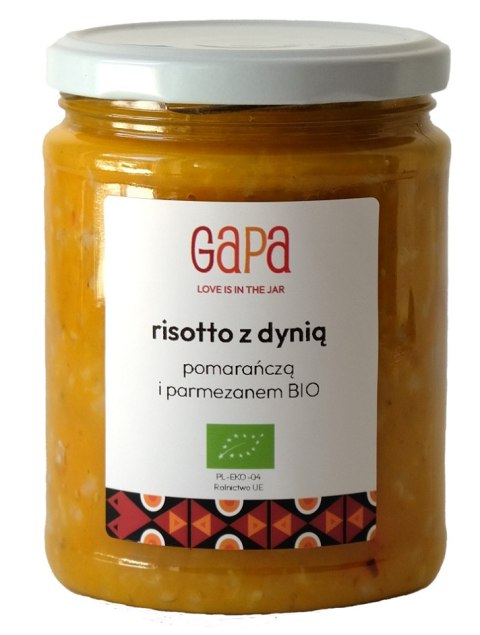 RISOTTO Z DYNIĄ, POMARAŃCZĄ I PARMEZANEM BIO 450 g - GAPA RISOTTO Z DYNIĄ, POMARAŃCZĄ I PARMEZANEM BIO 450 g - GAPA