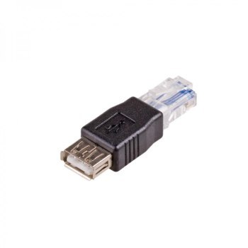 Adapter Akyga AK-AD-27 (USB 2.0 F - RJ45 M; kolor czarny) Adapter Akyga AK-AD-27 (USB 2.0 F - RJ45 M; kolor czarny)