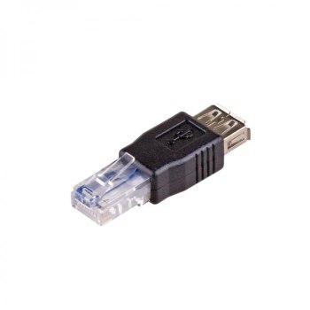 Adapter Akyga AK-AD-27 (USB 2.0 F - RJ45 M; kolor czarny) Adapter Akyga AK-AD-27 (USB 2.0 F - RJ45 M; kolor czarny)