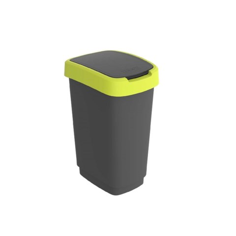 Kosz na śmieci swing Rotho Twist 50L czarno-limonkowy Kosz na śmieci swing Rotho Twist 50L czarno-limonkowy