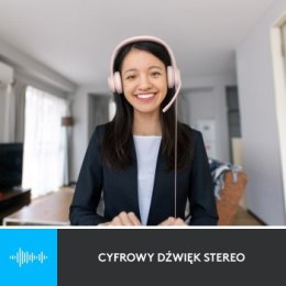 Słuchawki - Logitech H390 USB Różowy