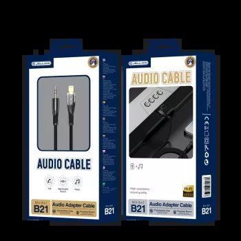JELLICO kabel B21 Lightning - JACK 3.5MM 1.2M Czarny JELLICO kabel B21 Lightning - JACK 3.5MM 1.2M Czarny
