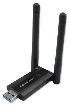 Karta sieciowa - Qoltec 56987 Adapter USB DUAL Wi-Fi z antena 2 x 2dBi | Standard AC | USB 3.0 | 1200Mbps Karta sieciowa - Qoltec 56987 Adapter USB DUAL Wi-Fi z antena 2 x 2dBi | Standard AC | USB 3.0 | 1200Mbps