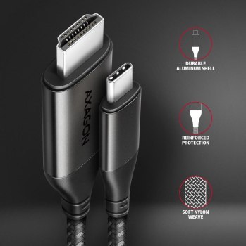 Adapter wideo Axagon USB-C do HDMI 2.0 4K/60Hz 1,8 m Adapter wideo Axagon USB-C do HDMI 2.0 4K/60Hz 1,8 m