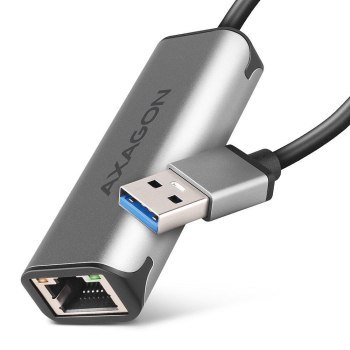 Karta sieciowa Axagon ADE-25R USB3.2 Gen 1 Type-A / 2.5 Gigabit Ethernet szara Karta sieciowa Axagon ADE-25R USB3.2 Gen 1 Type-A / 2.5 Gigabit Ethernet szara