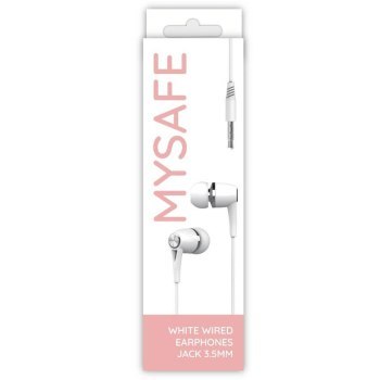 Słuchawki - MYSAFE SŁUCHAWKI DOUSZNE PRZEWODOWE EAR35 JACK 3,5MM BIAŁY Słuchawki - MYSAFE SŁUCHAWKI DOUSZNE PRZEWODOWE EAR35 JACK 3,5MM BIAŁY
