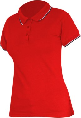 Koszulka polo damska 190g/m2, czerwona, 
