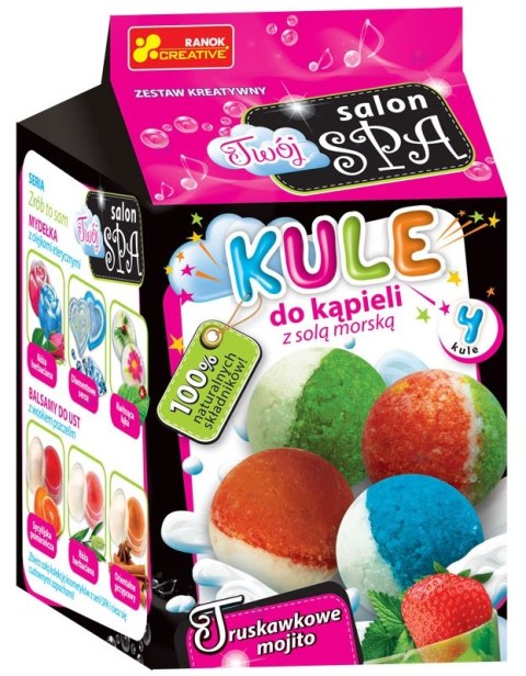 ZRÓB TO SAM KULE DO KĄPIELI TRUSKAWKOWE MOJITO ZRÓB TO SAM KULE DO KĄPIELI TRUSKAWKOWE MOJITO