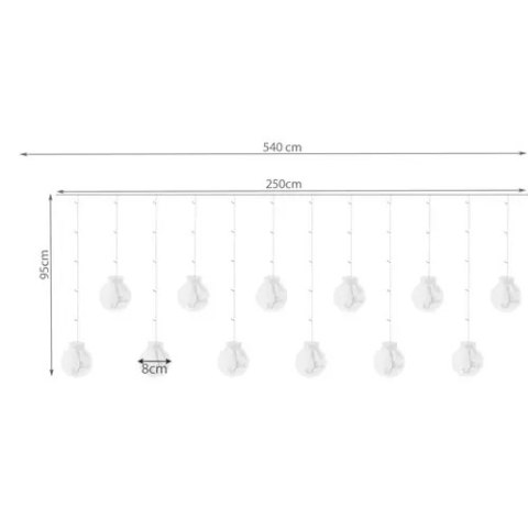 Kurtyna świetlna 108 LED USB multicolor KŚ19734 Kurtyna świetlna 108 LED USB multicolor KŚ19734