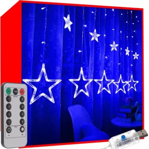 Kurtyna świetlna 138 LED USB- zimny biały KŚ19752 Kurtyna świetlna 138 LED USB- zimny biały KŚ19752