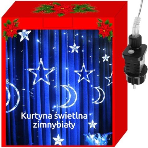 Kurtyna świetlna 138LED - zimny biały 31V KŚ11330 Kurtyna świetlna 138LED - zimny biały 31V KŚ11330