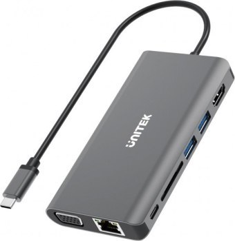 Unitek Hub USB-C 3.1 8w1 z Power Delivery 100W Unitek Hub USB-C 3.1 8w1 z Power Delivery 100W
