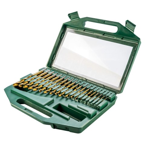 Wiertła do metalu HSS-TiN, 1.0-10.0 mm, zestaw 19 szt. Wiertła do metalu HSS-TiN, 1.0-10.0 mm, zestaw 19 szt.