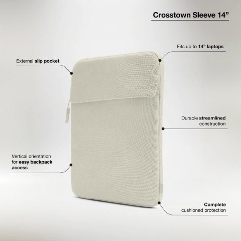 Incase Crosstown Sleeve with Woolenex - Pokrowiec z kieszenią MacBook Pro 14" (M4/M3/M2/M1/2024-2021) (Limestone) Incase Crosstown Sleeve with Woolenex - Pokrowiec z kieszenią MacBook Pro 14" (M4/M3/M2/M1/2024-2021) (Limestone)