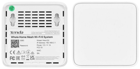 Tenda MX3(2-pack) Mesh Wi-Fi6 AX1500 Tenda MX3(2-pack) Mesh Wi-Fi6 AX1500