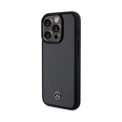 Mercedes Carbon Fiber Dynamic - Etui iPhone 15 Pro (czarny) Mercedes Carbon Fiber Dynamic - Etui iPhone 15 Pro (czarny)