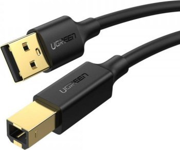 UGREEN US135 USB 2.0 A-B do drukarki, pozłacany, 5m (czarny) UGREEN US135 USB 2.0 A-B do drukarki, pozłacany, 5m (czarny)