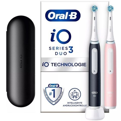 Braun Oral-B szczoteczka elektryczna iO 3 zestaw DUO BLACK&PINK Braun Oral-B szczoteczka elektryczna iO 3 zestaw DUO BLACK&PINK