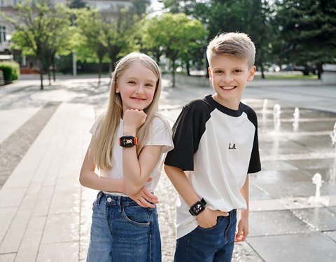 Smartwatch Garett Kids Tech 4G czarny velcro Smartwatch Garett Kids Tech 4G czarny velcro