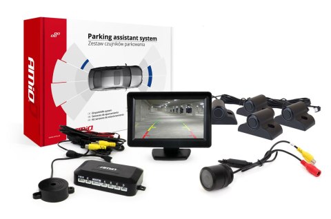 Zestaw czujników parkowania tft01 4,3" z kamerą hd-301-ir 4 sensory czarne truck Zestaw czujników parkowania tft01 4,3" z kamerą hd-301-ir 4 sensory czarne truck