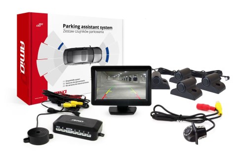 Zestaw czujników parkowania tft01 4,3" z kamerą hd-305-led 4 sensory czarne truck Zestaw czujników parkowania tft01 4,3" z kamerą hd-305-led 4 sensory czarne truck