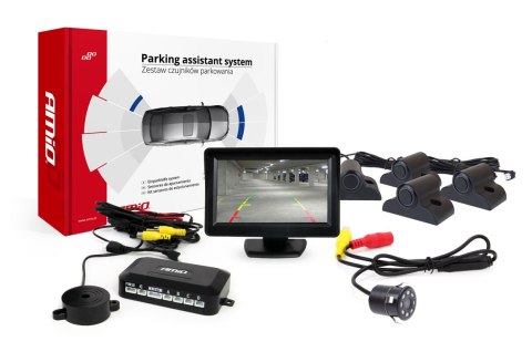 Zestaw czujników parkowania tft01 4,3" z kamerą hd-307-ir 4 sensory czarne truck Zestaw czujników parkowania tft01 4,3" z kamerą hd-307-ir 4 sensory czarne truck