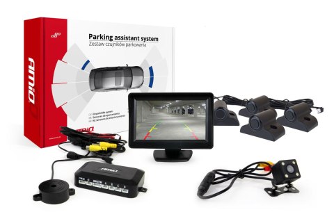 Zestaw czujników parkowania tft01 4,3" z kamerą hd-315-led 4 sensory czarne truck Zestaw czujników parkowania tft01 4,3" z kamerą hd-315-led 4 sensory czarne truck