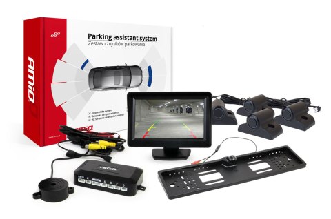 Zestaw czujników parkowania tft01 4,3" z kamerą hd-402-led 4 sensory czarne truck Zestaw czujników parkowania tft01 4,3" z kamerą hd-402-led 4 sensory czarne truck