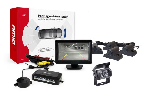 Zestaw czujników parkowania tft01 4,3" z kamerą hd-501-ir 4 sensory czarne truck Zestaw czujników parkowania tft01 4,3" z kamerą hd-501-ir 4 sensory czarne truck